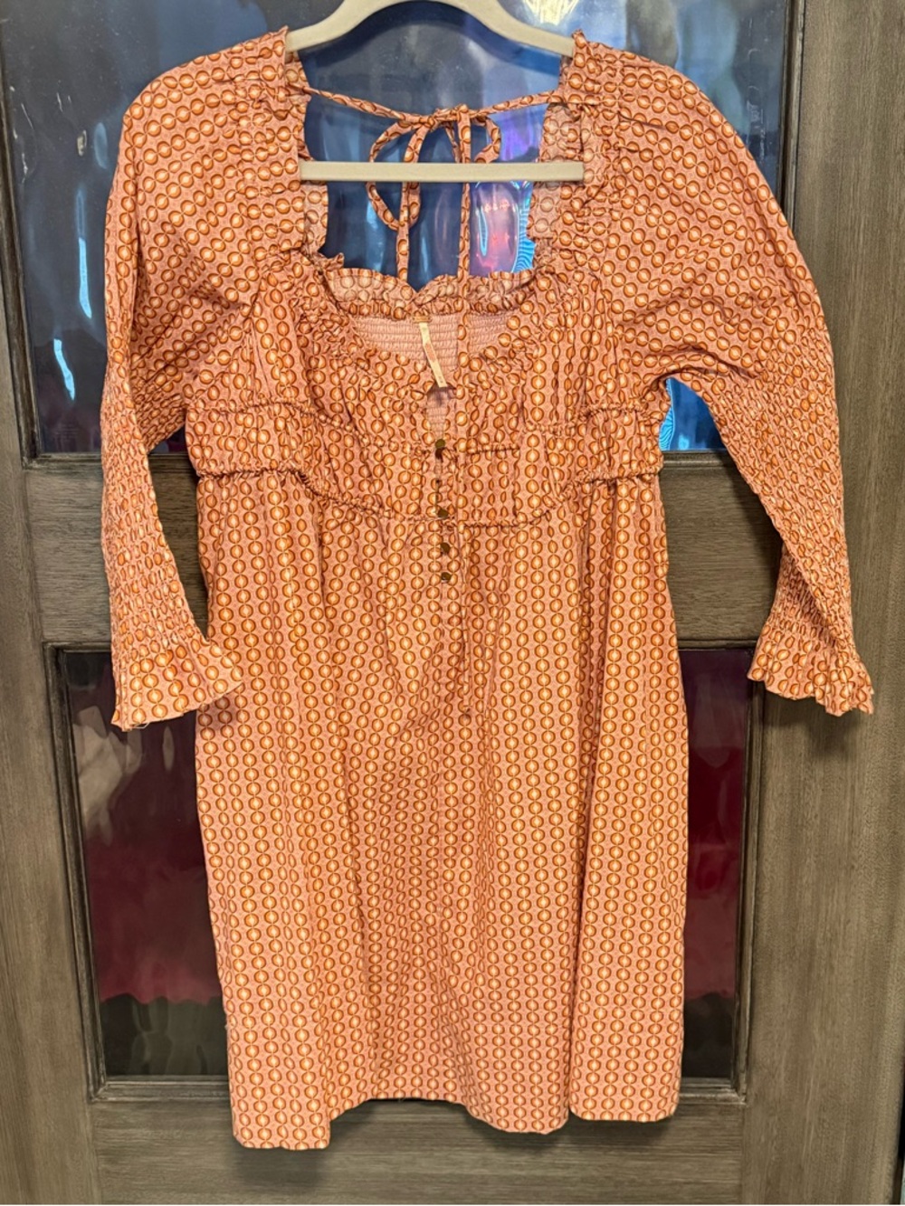 Free People Women's Star Dip Mini Dress Glass Roses Combo size M